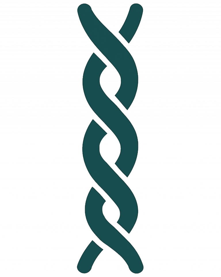 Ein Wirbel in deep green als Werkstoff. Ohne Hintergrund.