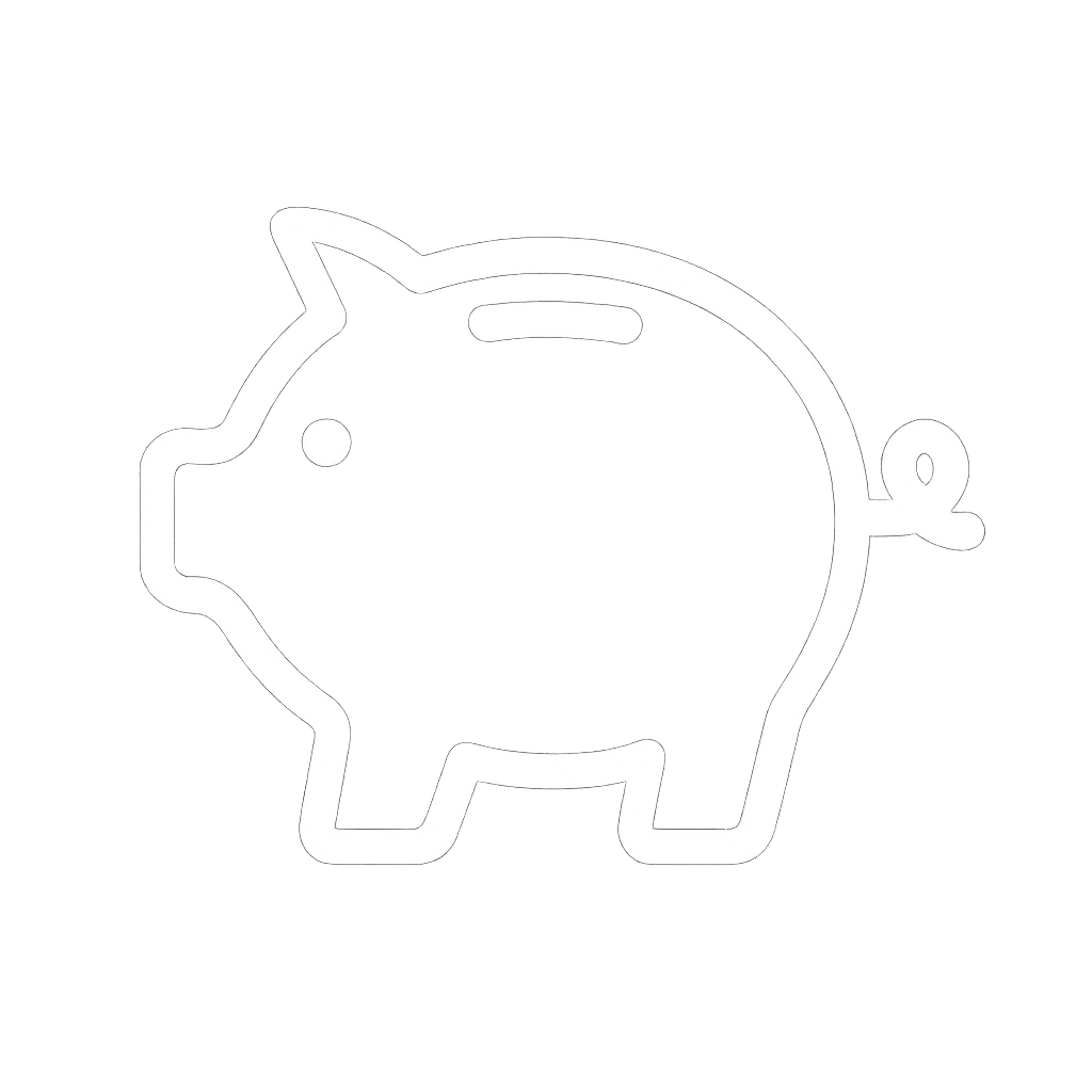 Ein illustriertes Sparschwein ohne Hintergrund.